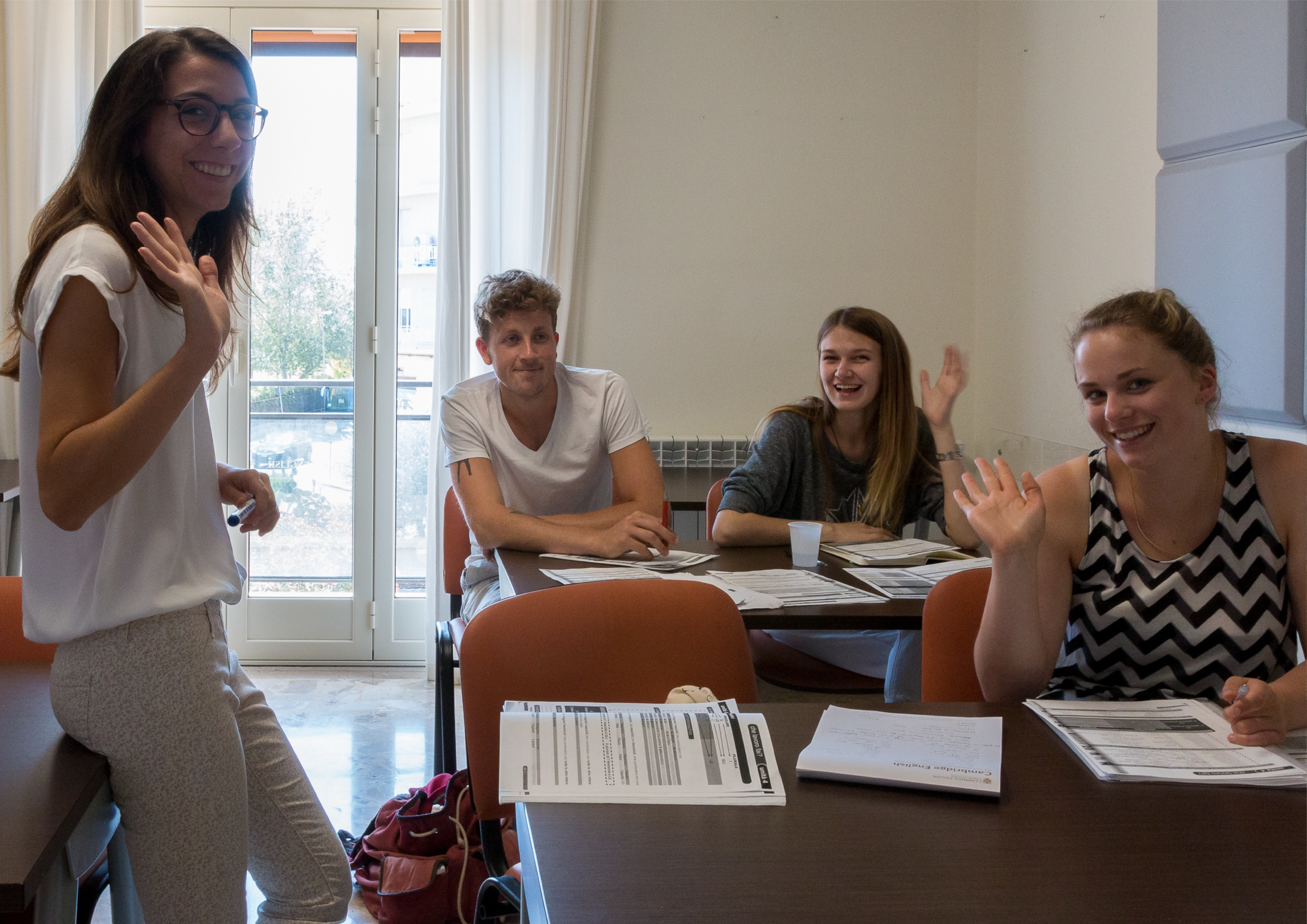 Students learning Italian in class at The Italian Academy